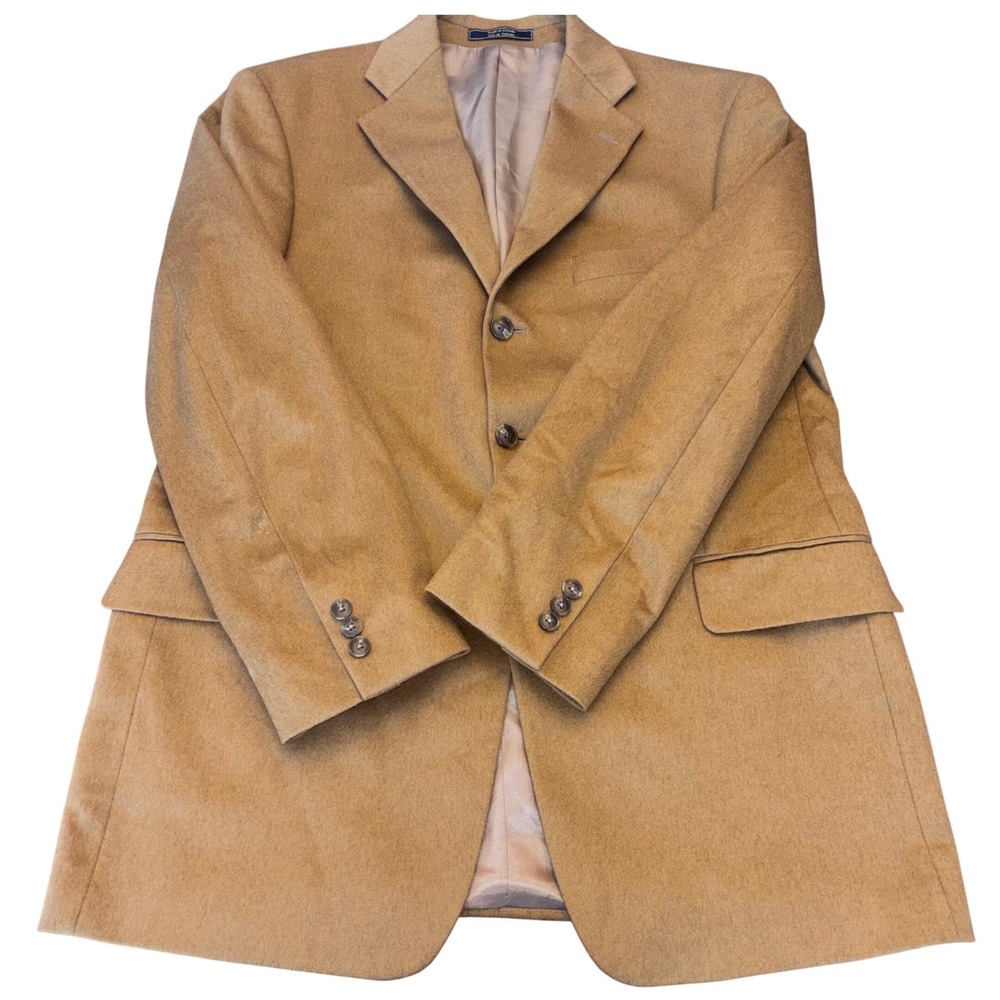 Arnold Brant‎ | Men's Tan 100% Cashmere Blazer | Size 42 REG | Made in Canada